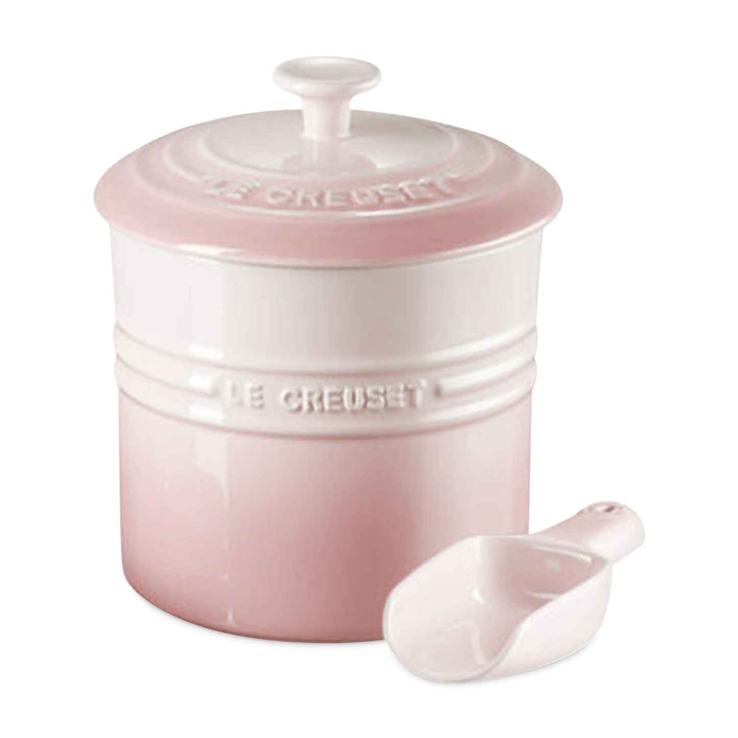 Le Creuset - stoneware pet food container with scoop