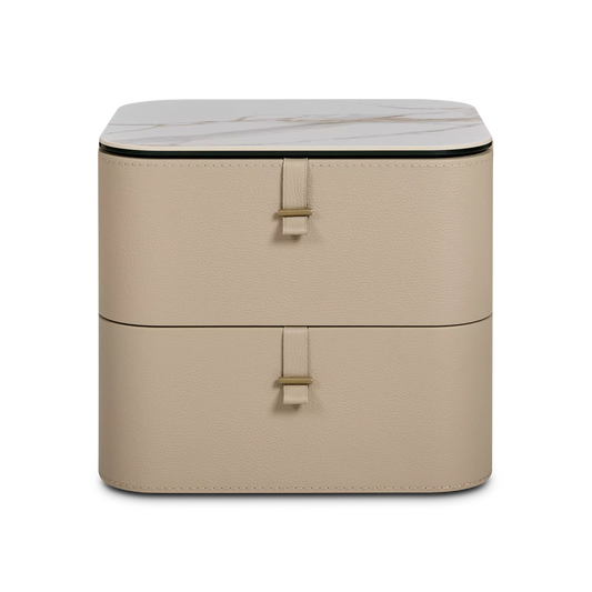 Gregory - Leather Nightstand by Gamma