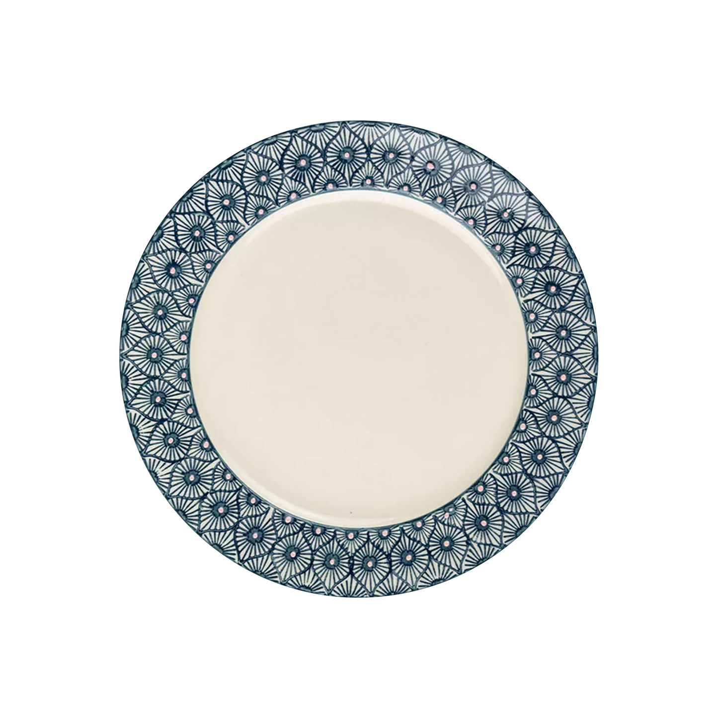 Mix - blue stoneware dinner plate