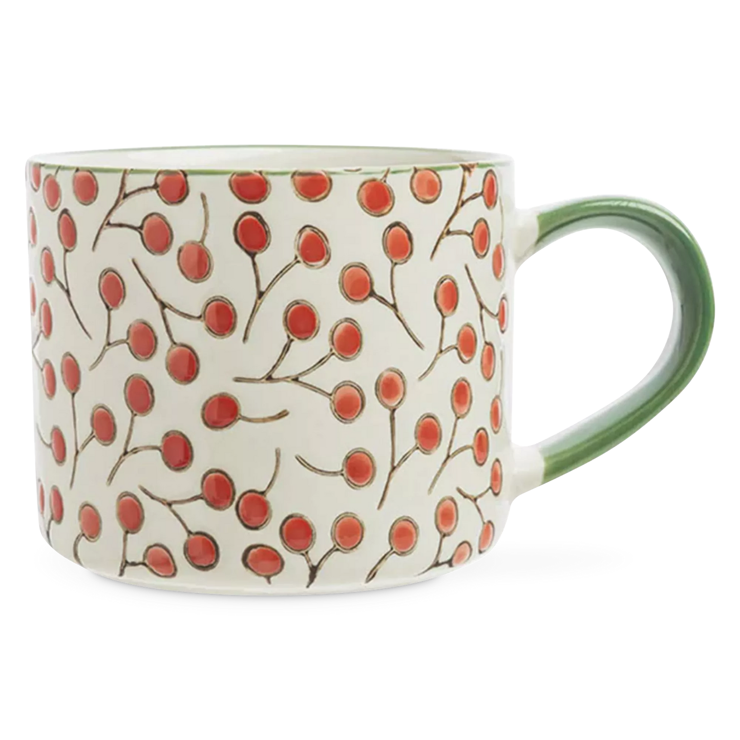 Vintage Garden - floral stoneware tea cup