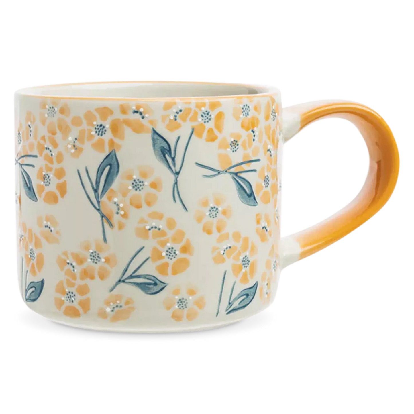 Vintage Garden - floral stoneware tea cup