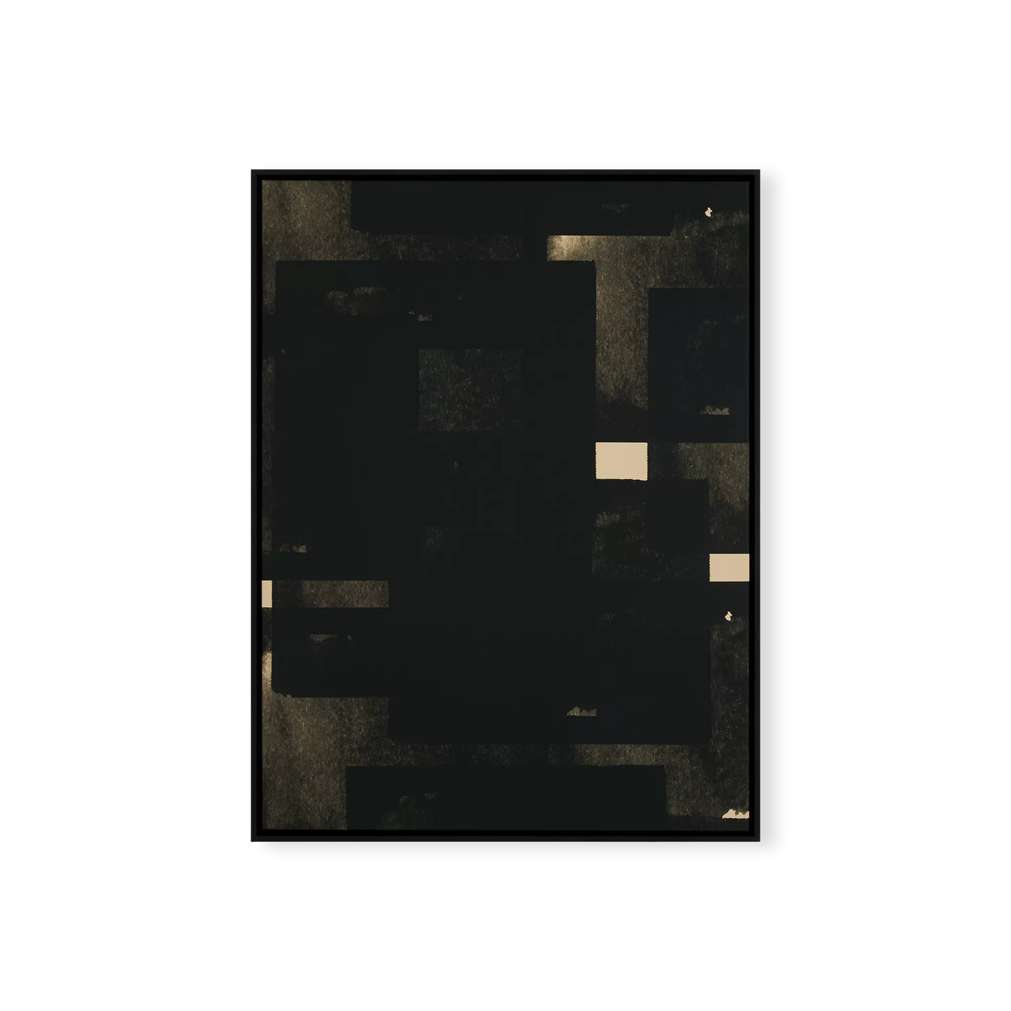 Umbral Echoes - impression abstraite avec cadre