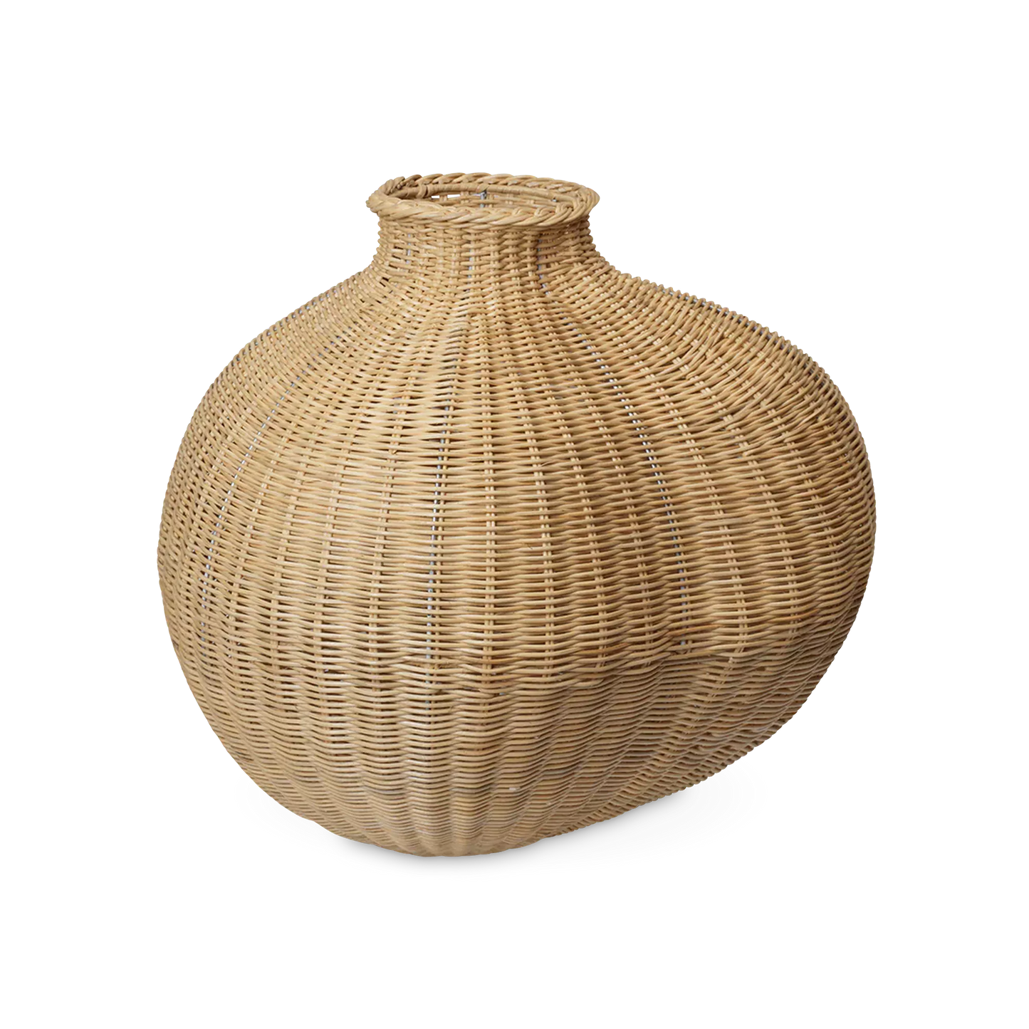 Bola - large woven rattan vase