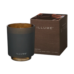 Woodfire - Illume Candle in Frosted Glass Jar