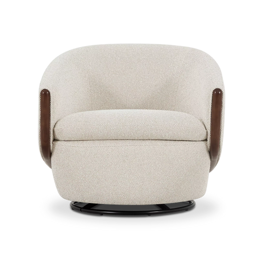 Nola - Fauteuil pivotant en tissu