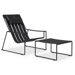 Fauteuil et repose-pieds Strappy