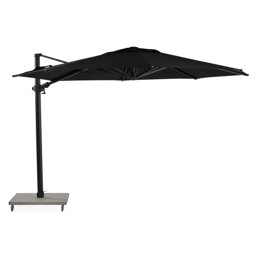 Antego - Parasol auto-portant rond extérieur en aluminium