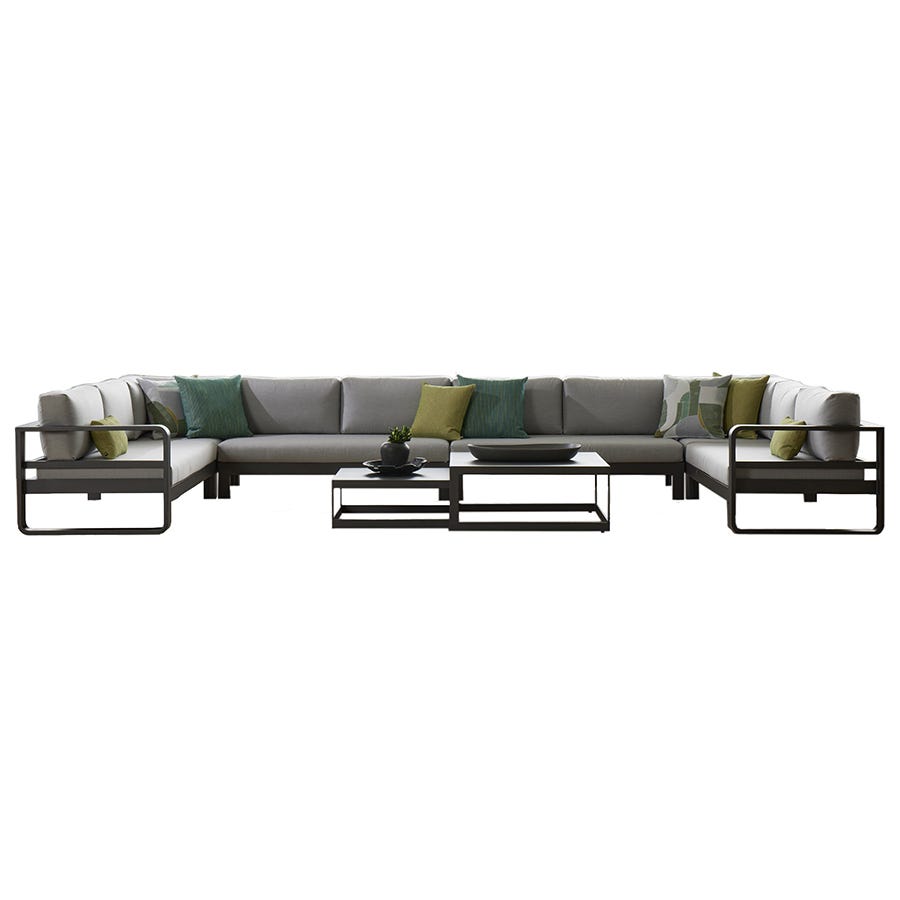 Ensemble canapé modulaire Outfit et tables basses Overlap