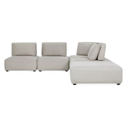 Free - Modular Fabric-Upholstered Sofa