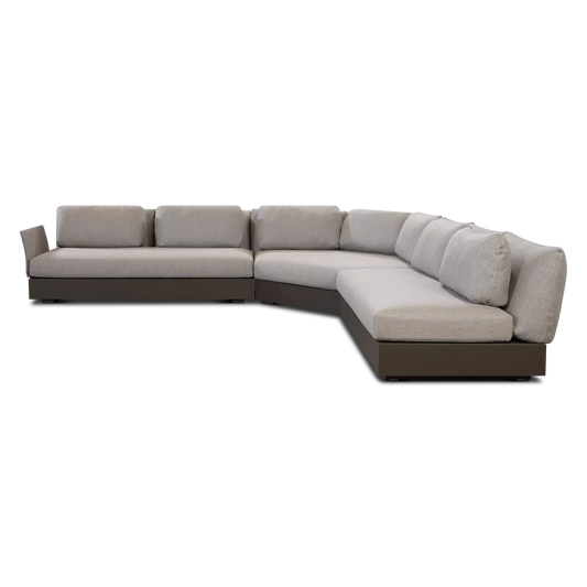 Bari - Canapé sectionnel modulaire extérieur en aluminium