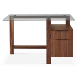 Buro - Walnut Desk with Filing Cabinet
