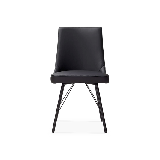 Friedrich - Chaise de salle à manger en cuir