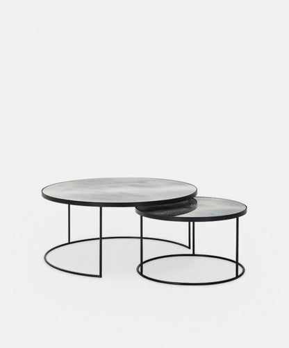 Accra - Tables gigognes avec plateau en miroir par Ethnicraft