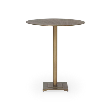 Fannin - Table haute en laiton antique