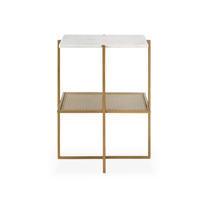 Olivia - Table de chevet avec plateau en marbre par Four Hands