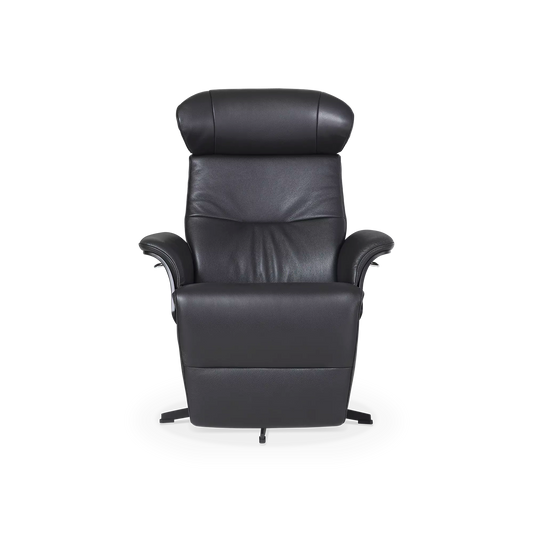 Time Out - Leather Reclining Armchair with Integrated Footrest by Conform