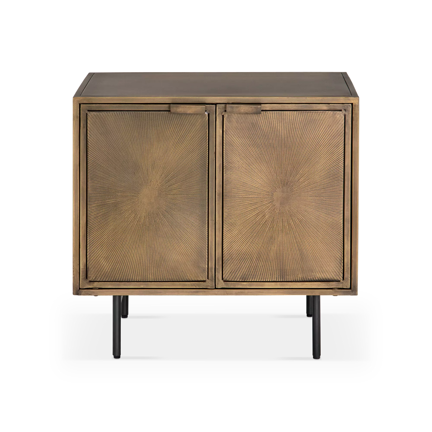 Sunburst - Antique Brass Nightstand