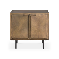Sunburst - Antique Brass Nightstand