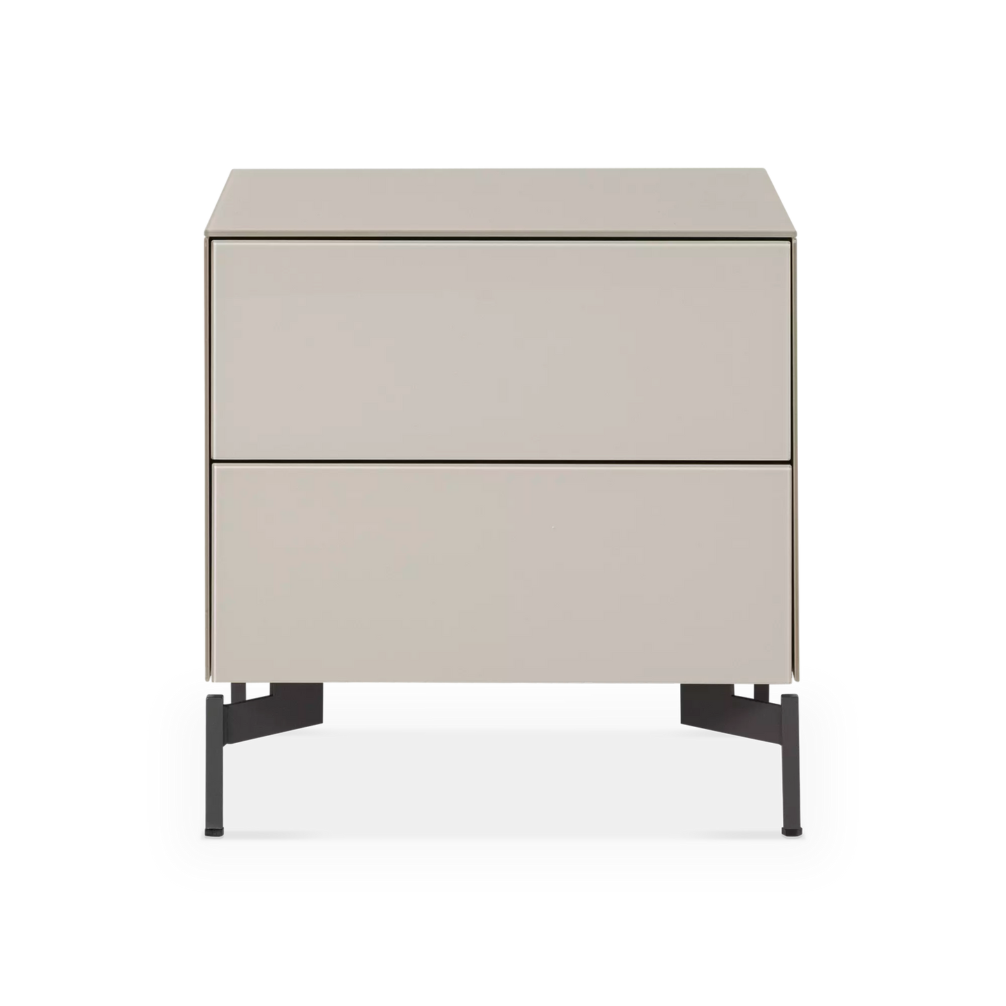 Laura - Table de chevet en verre dépoli