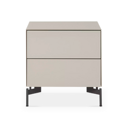 Laura - Table de chevet en verre dépoli