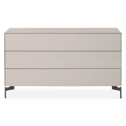 Laura - Commode à 3 tiroirs en verre dépoli