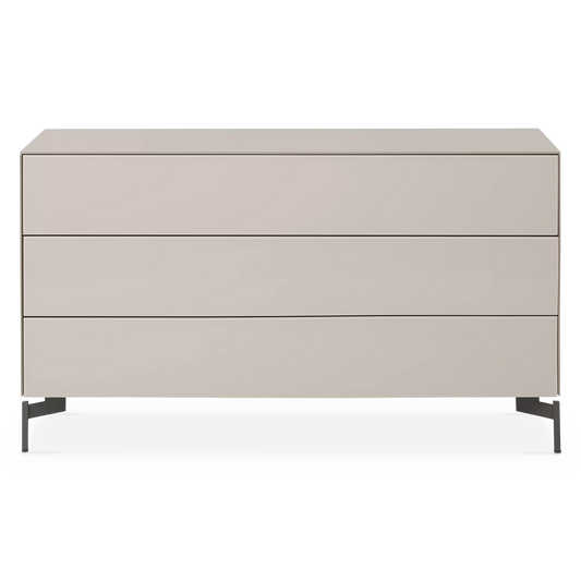 Laura - Commode à 3 tiroirs en verre dépoli