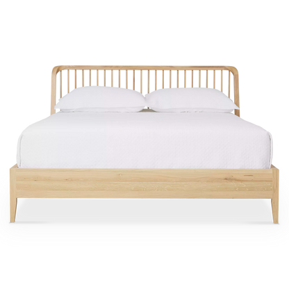 Spindle - Natural Oak Bed by Ethnicraft