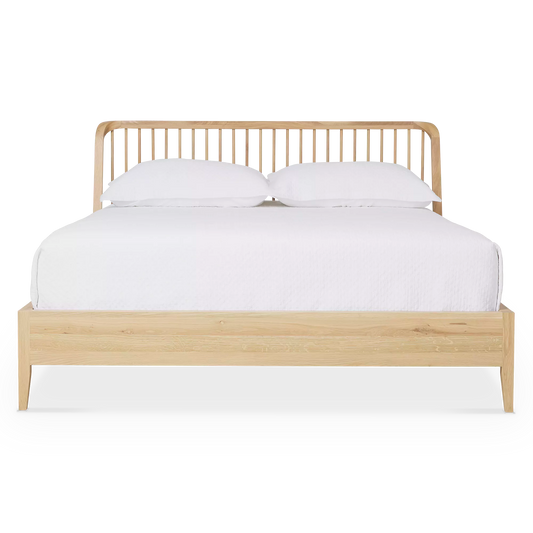 Spindle - Natural Oak Bed by Ethnicraft