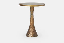Nero - Round Brass Side Table