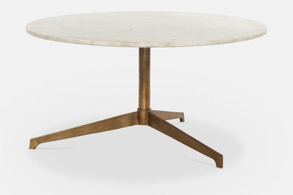 Helen - Table basse ronde avec plateau en marbre par Four Hands