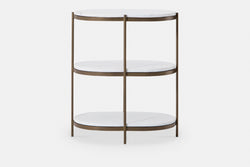 Felix - Table de chevet avec plateaux en marbre par Four Hands