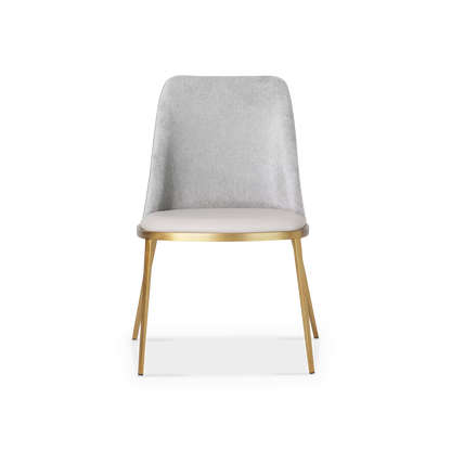 Dover - Chaise de salle à manger en cuir et velours