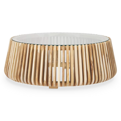 Alder - Teak and Glass Coffee Table