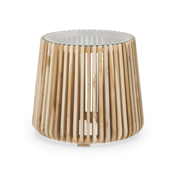 Alder - Teak and Glass Side Table