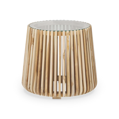 Alder - Teak and Glass Side Table