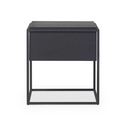 Monolit - Table de chevet en chêne noir par Ethnicraft