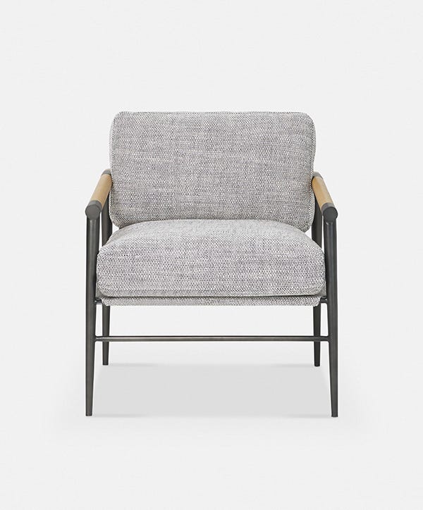 Rowen - Fauteuil en tissu chiné par Four Hands