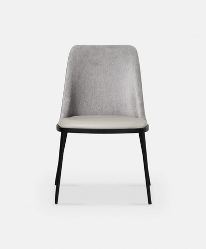 Dover - Chaise de salle à manger en cuir et velours