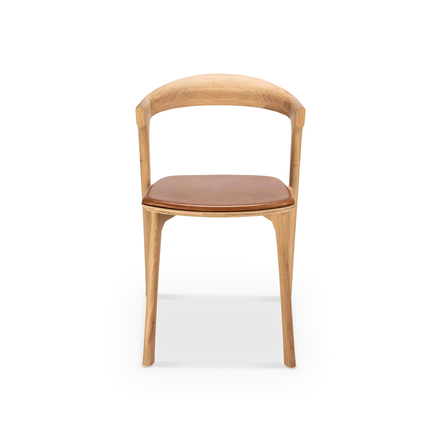 Bok - Solid Oak Dining Chair with Leather Cushion by Ethnicraft