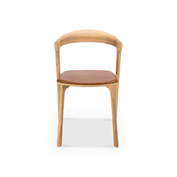 Bok - Solid Oak Dining Chair with Leather Cushion by Ethnicraft