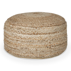 Clendon - Round Woven Pouf