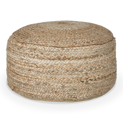 Clendon - Round Woven Pouf