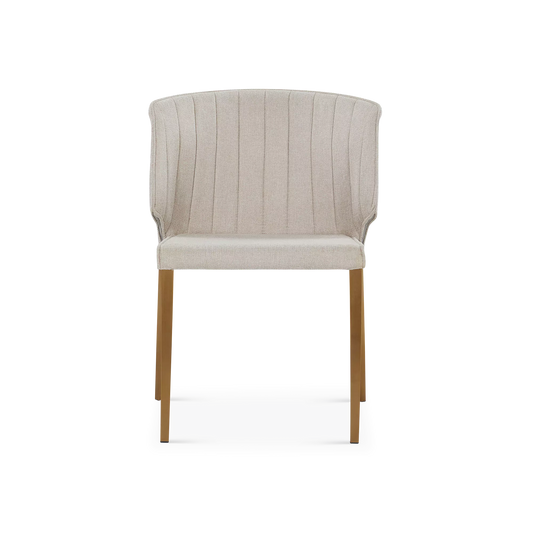 Zayden - Chaise de salle à manger avec surpiqûres à canaux