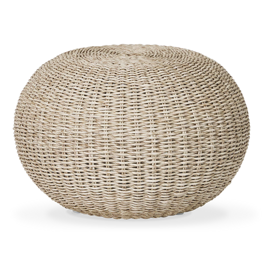 Phoenix - Pouf rond en osier par Four Hands