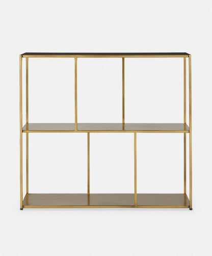 Eiffel - Antique Brass Low Shelving Unit