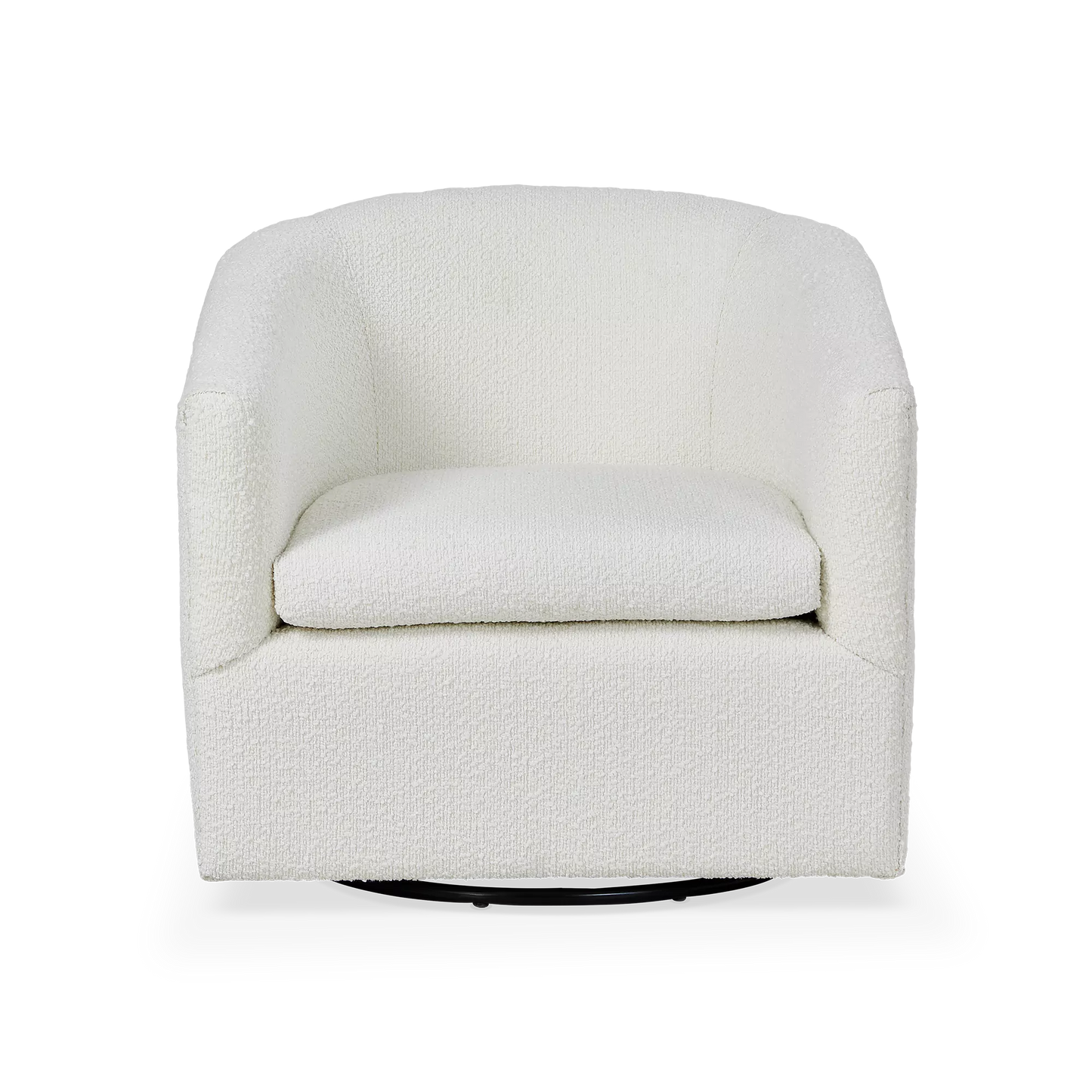 Gloria - Fauteuil pivotant en tissu bouclé