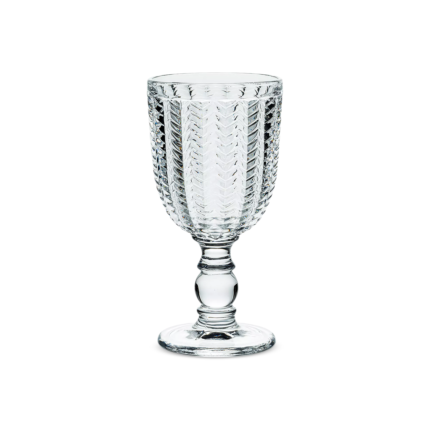 Herringbone Wine Glass