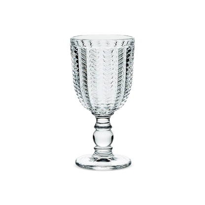 Herringbone Wine Glass