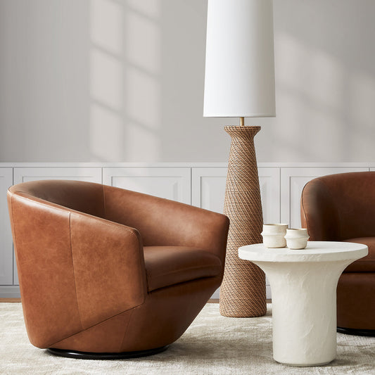 Dinant - Fauteuil pivotant en cuir