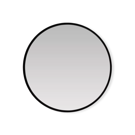 Sun - Round mirror with black frame